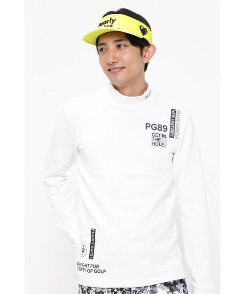 PEARLY GATES パーリーゲイツ ハイネック 長袖Tシャツ ブルー 0 PEARLY GATESコットンストレッチ裏毛ハイネックカットソー（Tシャツ