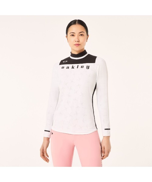 OAKLEY(オークリー)の「オークリー ELEVATE COOL STR. BREATH LS MOCK ゴルフウェア/ POLO SHIRT ポロシャツ/ GOLF レディース・ゴルフ/ OAKLEY(その他トップス・レディース・ネイビー/ブラック/ホワイト・L/M/S)」の4枚目の写真