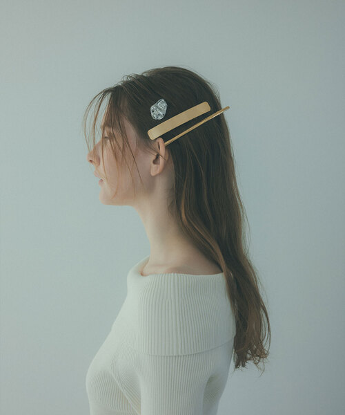 noble　NN/エヌエヌ バレッタSET(ゴールド) NN/エヌエヌ バレッタSET(ゴールド)（ヘアアクセサリー）｜NOBLE
