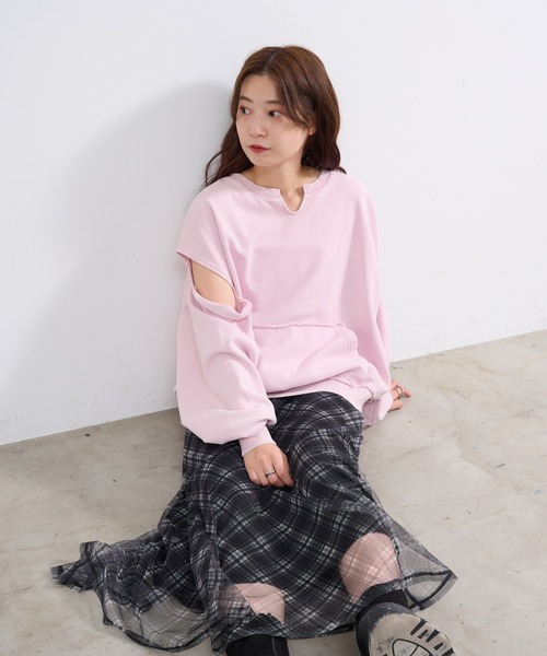 kastane カットアウトBIGスウェット Kastane（カスタネ）の「【初夏まで着れる】カットアウトBIG