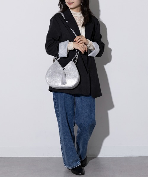 Beau're(ヴュレ)の「【BEAURE】フォーチュンクッキーショルダーバッグ ハンドバッグ 2way B-25214 ※(ショルダーバッグ・レディース・シルバー/アイボリー/ブラック/ベージュ・FREE)」の21枚目の写真