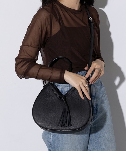 Beau're(ヴュレ)の「【BEAURE】フォーチュンクッキーショルダーバッグ ハンドバッグ 2way B-25214 ※(ショルダーバッグ・レディース・シルバー/アイボリー/ブラック/ベージュ・FREE)」の5枚目の写真