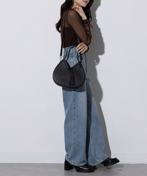 Beau're(ヴュレ)の「【BEAURE】フォーチュンクッキーショルダーバッグ ハンドバッグ 2way B-25214 ※(ショルダーバッグ・レディース・シルバー/アイボリー/ブラック/ベージュ・FREE)」の9枚目の写真