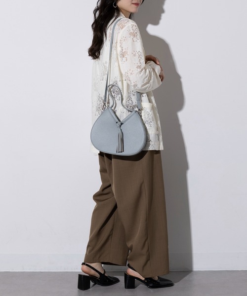 Beau're(ヴュレ)の「【BEAURE】フォーチュンクッキーショルダーバッグ ハンドバッグ 2way B-25214 ※(ショルダーバッグ・レディース・シルバー/アイボリー/ブラック/ベージュ・FREE)」の13枚目の写真
