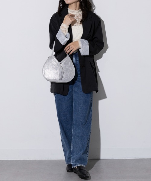 Beau're(ヴュレ)の「【BEAURE】フォーチュンクッキーショルダーバッグ ハンドバッグ 2way B-25214 ※(ショルダーバッグ・レディース・シルバー/アイボリー/ブラック/ベージュ・FREE)」の22枚目の写真