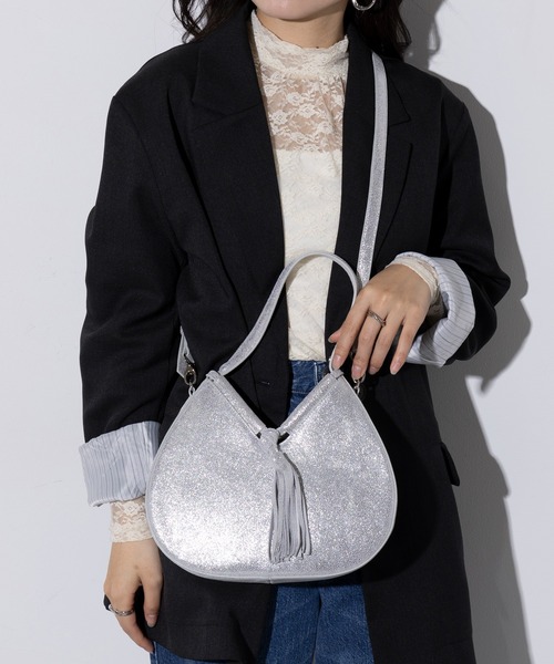Beau're(ヴュレ)の「【BEAURE】フォーチュンクッキーショルダーバッグ ハンドバッグ 2way B-25214 ※(ショルダーバッグ・レディース・シルバー/アイボリー/ブラック/ベージュ・FREE)」の19枚目の写真