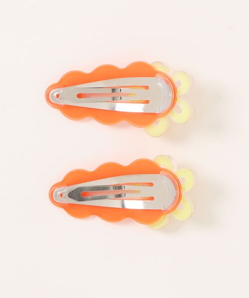 Bambin（ボンバン）の「【 Bambin / ボンバン 】 ぷっくり フラワー パッチンピン 《 2個セット 》（ヘアピン・キッズ・ピンク/グリーン/ライトグリーン/イエロー/オレンジ/パープル/ベビーピンク/エメラルド/ライトピンク/ブルー・FREE）」の11枚目の写真