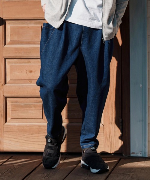 CAMBIO（カンビオ）の「mp13249-Deformed Silhouette Stretch Denim Pants デニムパンツ（デニムパンツ・メンズ・サックスブルー/ブラック/ネイビー・M/L/S）」の2枚目の写真
