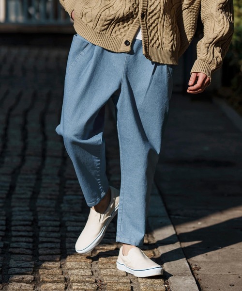 CAMBIO（カンビオ）の「mp13249-Deformed Silhouette Stretch Denim Pants デニムパンツ（デニムパンツ・メンズ・サックスブルー/ブラック/ネイビー・M/L/S）」の3枚目の写真