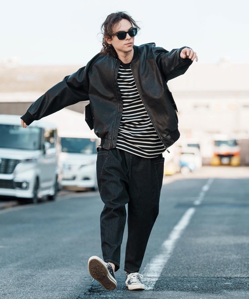 CAMBIO（カンビオ）の「mp13249-Deformed Silhouette Stretch Denim Pants デニムパンツ（デニムパンツ・メンズ・サックスブルー/ブラック/ネイビー・M/L/S）」の9枚目の写真