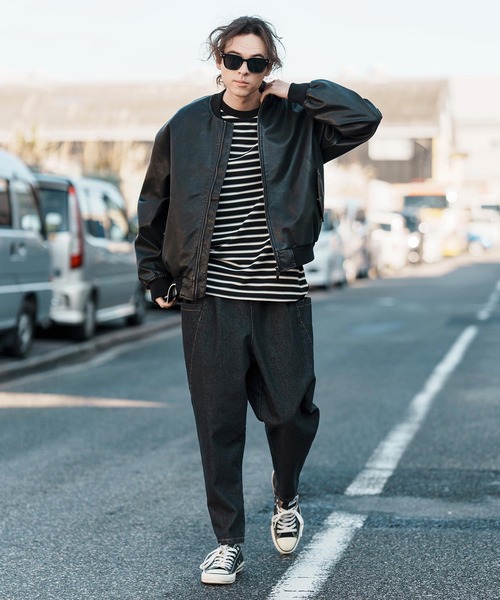 CAMBIO（カンビオ）の「mp13249-Deformed Silhouette Stretch Denim Pants デニムパンツ（デニムパンツ・メンズ・サックスブルー/ブラック/ネイビー・M/L/S）」の10枚目の写真