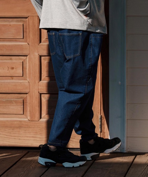 CAMBIO（カンビオ）の「mp13249-Deformed Silhouette Stretch Denim Pants デニムパンツ（デニムパンツ・メンズ・サックスブルー/ブラック/ネイビー・M/L/S）」の12枚目の写真