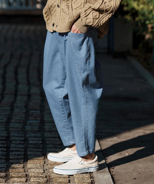 CAMBIO（カンビオ）の「mp13249-Deformed Silhouette Stretch Denim Pants デニムパンツ（デニムパンツ・メンズ・サックスブルー/ブラック/ネイビー・M/L/S）」の17枚目の写真