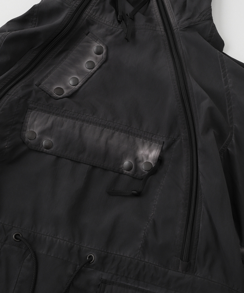 Product Twelve(プロダクトトゥエルブ)の「Product Twelve (プロダクトトゥエルブ) Garment Dyed Pullover Jacket 25SS-PBL05(その他アウター・メンズ・ブラック/ネイビー・3/2)」の6枚目の写真