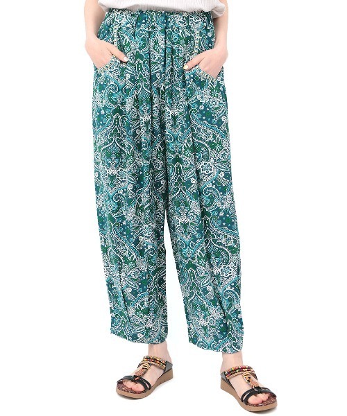 チチカカ（チチカカ）の「オリエンタル柄エッグタックパンツ（その他パンツ・レディース・ブラック/ネイビー・FREE）」の5枚目の写真