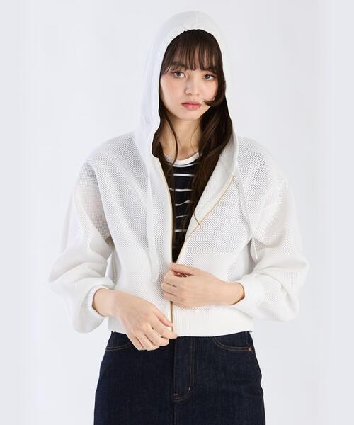 To b. by agnes b. グレー パーカー TU To b. by agnes パーカー ニューワンポイントロゴフーディー