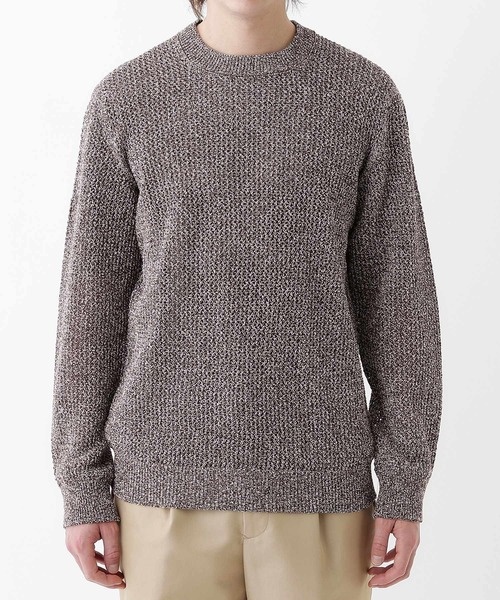 TAKEO KIKUCHI（タケオキクチ）の「【THE FLAGSHIP】ペーパーライク メランジニット（ニット/セーター・メンズ・ネイビー/ブラウン系その他・02/04/03）」の17枚目の写真