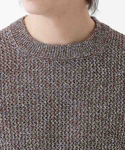TAKEO KIKUCHI（タケオキクチ）の「【THE FLAGSHIP】ペーパーライク メランジニット（ニット/セーター・メンズ・ネイビー/ブラウン系その他・02/04/03）」の20枚目の写真
