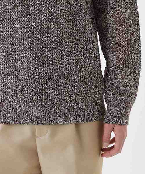 TAKEO KIKUCHI（タケオキクチ）の「【THE FLAGSHIP】ペーパーライク メランジニット（ニット/セーター・メンズ・ネイビー/ブラウン系その他・02/04/03）」の4枚目の写真