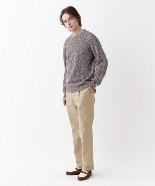 TAKEO KIKUCHI（タケオキクチ）の「【THE FLAGSHIP】ペーパーライク メランジニット（ニット/セーター・メンズ・ネイビー/ブラウン系その他・02/04/03）」の8枚目の写真