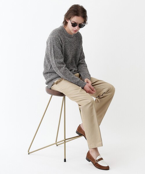 TAKEO KIKUCHI（タケオキクチ）の「【THE FLAGSHIP】ペーパーライク メランジニット（ニット/セーター・メンズ・ネイビー/ブラウン系その他・02/04/03）」の9枚目の写真