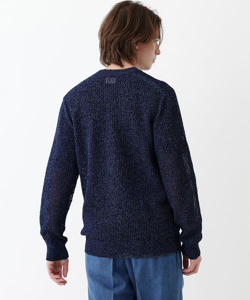 TAKEO KIKUCHI（タケオキクチ）の「【THE FLAGSHIP】ペーパーライク メランジニット（ニット/セーター・メンズ・ネイビー/ブラウン系その他・02/04/03）」の12枚目の写真
