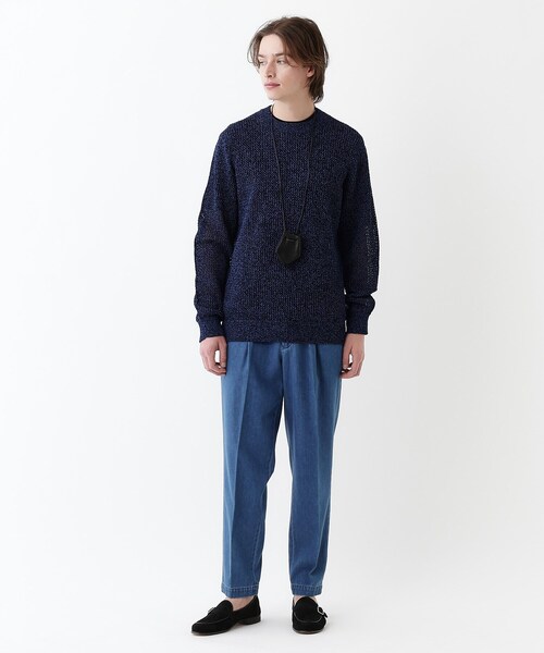 TAKEO KIKUCHI（タケオキクチ）の「【THE FLAGSHIP】ペーパーライク メランジニット（ニット/セーター・メンズ・ネイビー/ブラウン系その他・02/04/03）」の13枚目の写真