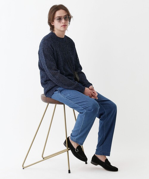 TAKEO KIKUCHI（タケオキクチ）の「【THE FLAGSHIP】ペーパーライク メランジニット（ニット/セーター・メンズ・ネイビー/ブラウン系その他・02/04/03）」の14枚目の写真