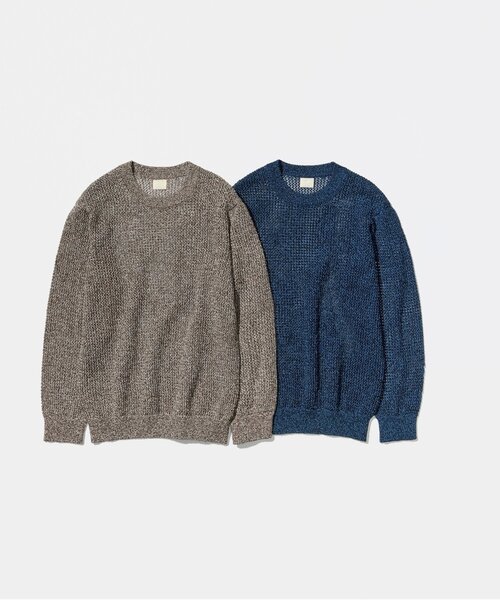 TAKEO KIKUCHI（タケオキクチ）の「【THE FLAGSHIP】ペーパーライク メランジニット（ニット/セーター・メンズ・ネイビー/ブラウン系その他・02/04/03）」の15枚目の写真