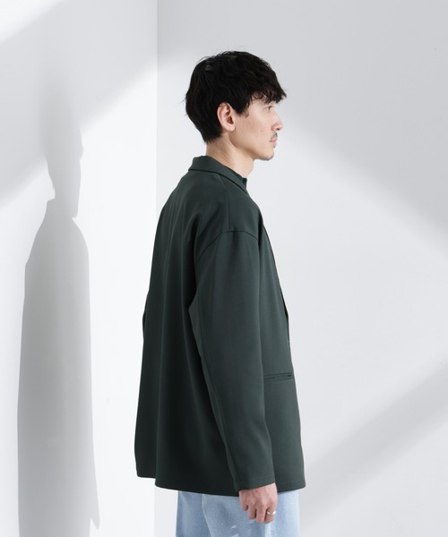NANO universe（ナノユニバース）の「ドレープワイドジャケット（セットアップ可）（テーラードジャケット・メンズ・ブラック/ダークグリーン/グレー系その他4・S/M/L）」の5枚目の写真