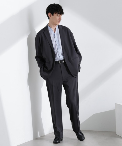 NANO universe（ナノユニバース）の「ドレープワイドジャケット（セットアップ可）（テーラードジャケット・メンズ・ブラック/ダークグリーン/グレー系その他4・S/M/L）」の17枚目の写真