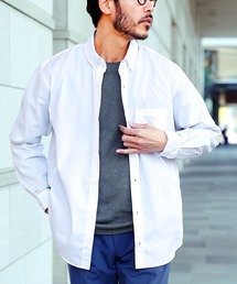 jiggys shop | TCブロード ボタンダウン長袖シャツ(シャツ/ブラウス)