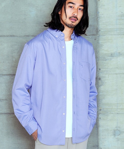 jiggys shop（ジギーズショップ）の「TCブロード ボタンダウン長袖シャツ（シャツ/ブラウス・メンズ・サックスブルー/ブラック/ホワイト/ブルー系その他3/ブルー系その他/ブラック系その他・X-LARGE/LARGE/MEDIUM/SMALL）」の4枚目の写真