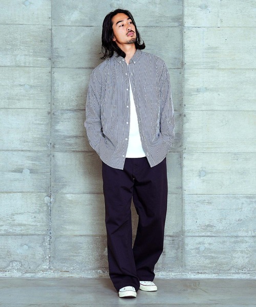 jiggys shop（ジギーズショップ）の「TCブロード ボタンダウン長袖シャツ（シャツ/ブラウス・メンズ・サックスブルー/ブラック/ホワイト/ブルー系その他3/ブルー系その他/ブラック系その他・X-LARGE/LARGE/MEDIUM/SMALL）」の11枚目の写真