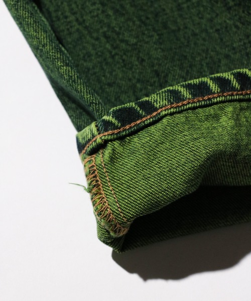 GUNG HO（ガンホー）の「GUNG HO / ガンホー DENIM BAGGY PANTS OVER DYE バギーデニムパンツ オーバーダイ カラーデニム（デニムパンツ・メンズ・パープル/グリーン・SMALL/MEDIUM/LARGE/X-SMALL）」の11枚目の写真