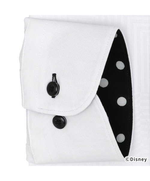 TOKYO SHIRTS(トウキョウシャツ)の「【Disney ディズニー】形態安定ノーアイロン ボタンダウン 長袖ストレッチビジネスワイシャツ(ビジネスシャツ・メンズ・ホワイト・首回り37cm-裄丈80cm/首回り39cm-裄丈80cm/首回り39cm-裄丈84cm/首回り41cm-裄丈82cm/首回り41cm-裄丈86cm/首回り42cm-裄丈82cm/首回り42cm-裄丈86cm/首回り43cm-裄丈82cm/首回り43cm-裄丈86cm/首回り37cm-裄丈84cm)」の3枚目の写真