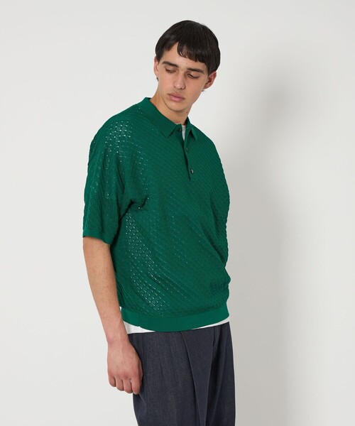 MONKEY TIME（モンキータイム）の「シルケット USAコットン ウォーターマーク ポロシャツ（ポロシャツ・メンズ・ターコイズブルー/ブラック/ケリーグリーン・S/M/L/XL）」の16枚目の写真