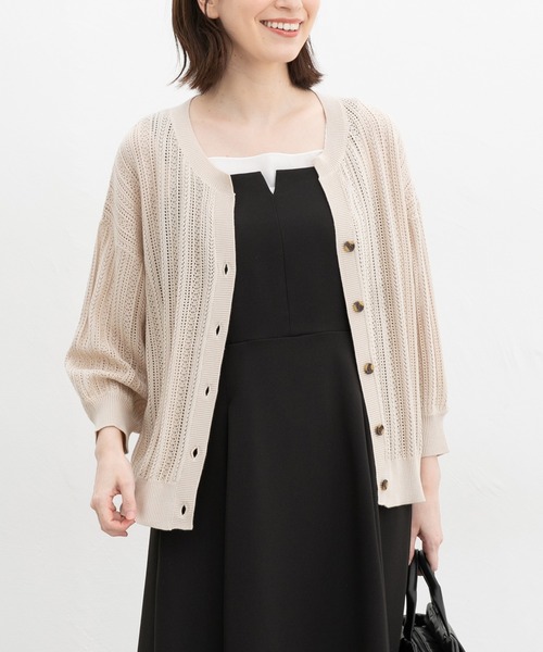 Honeys（ハニーズ）の「【ＵＶカット】シアー切替スクエアタンクトップ（タンクトップ・レディース・ホワイト/スミクロ/ブラック/ブルー/ブラウン・L/LL/M/S）」の9枚目の写真