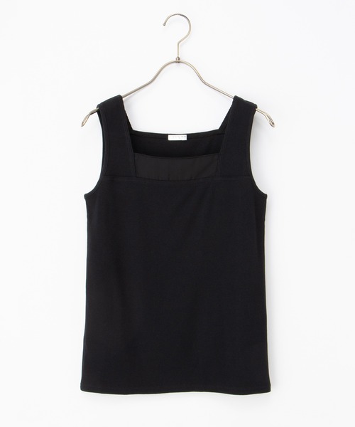 Honeys（ハニーズ）の「【ＵＶカット】シアー切替スクエアタンクトップ（タンクトップ・レディース・ホワイト/スミクロ/ブラック/ブルー/ブラウン・L/LL/M/S）」の14枚目の写真