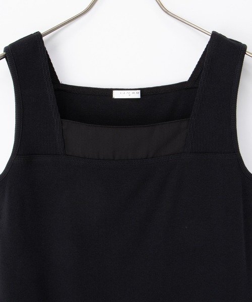 Honeys（ハニーズ）の「【ＵＶカット】シアー切替スクエアタンクトップ（タンクトップ・レディース・ホワイト/スミクロ/ブラック/ブルー/ブラウン・L/LL/M/S）」の15枚目の写真