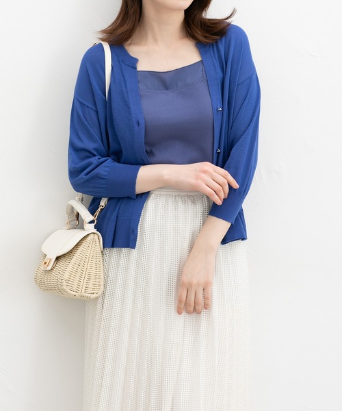 Honeys（ハニーズ）の「【ＵＶカット】シアー切替スクエアタンクトップ（タンクトップ・レディース・ホワイト/スミクロ/ブラック/ブルー/ブラウン・L/LL/M/S）」の16枚目の写真