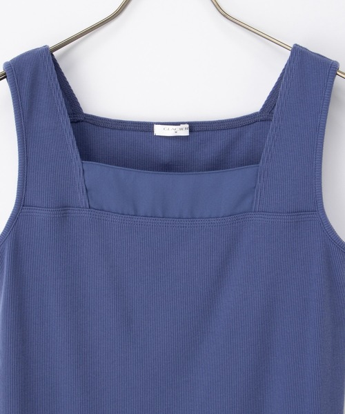 Honeys（ハニーズ）の「【ＵＶカット】シアー切替スクエアタンクトップ（タンクトップ・レディース・ホワイト/スミクロ/ブラック/ブルー/ブラウン・L/LL/M/S）」の19枚目の写真