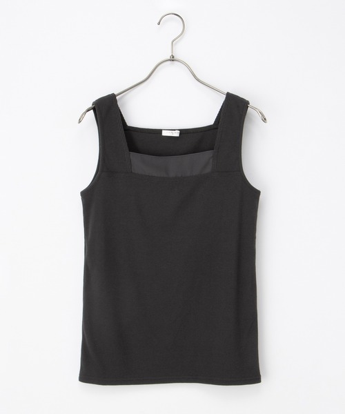 Honeys（ハニーズ）の「【ＵＶカット】シアー切替スクエアタンクトップ（タンクトップ・レディース・ホワイト/スミクロ/ブラック/ブルー/ブラウン・L/LL/M/S）」の22枚目の写真