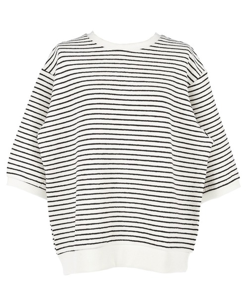 coca(coca)(コカ)の「膨れボーダースウェットトップス(スウェット・レディース・アイボリー/ブラック・S/L/M)」の19枚目の写真