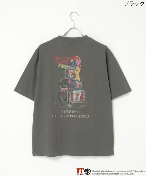 VENCEEXCHANGE（ヴァンスエクスチェンジ）の「IT イット ビンテージライクプリントTシャツ（Tシャツ/カットソー・メンズ・ブラック/アイボリー/オフホワイト/ダークグレー・L/M/LL）」の3枚目の写真