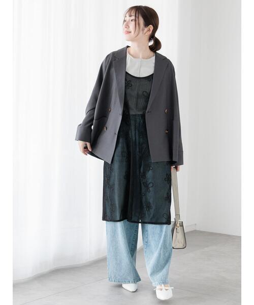 Te chichi TERRASSE（テチチテラス）の「メッシュフラワーコードキャミワンピース《2025spring catalog item》（ワンピース・レディース・オフホワイト/ブラック・F）」の6枚目の写真