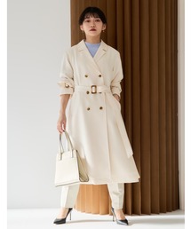 ベーシックとろみトレンチコート 【低身長・小柄女性】