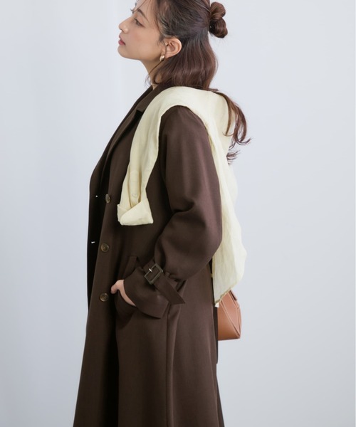 ベーシックとろみトレンチコート 【低身長・小柄女性】（トレンチ
