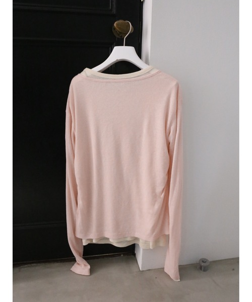 Katrin TOKYO(カトリーントーキョー)の「henry neck layered tee(Tシャツ/カットソー・レディース・ピンク/グレー・FREE/XS)」の10枚目の写真