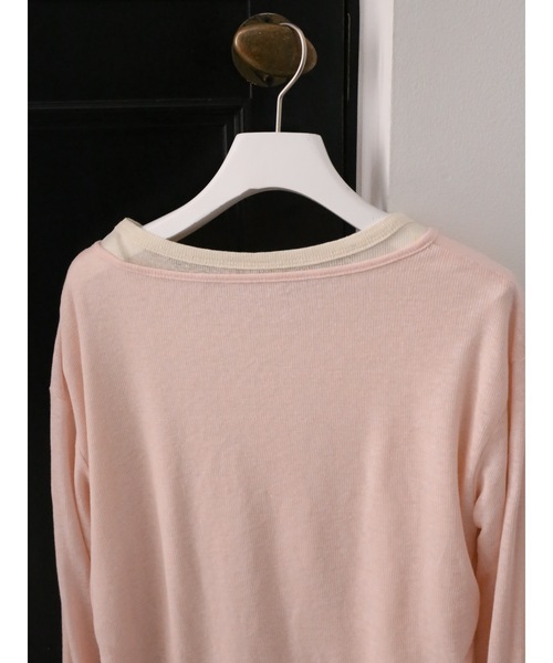 Katrin TOKYO(カトリーントーキョー)の「henry neck layered tee(Tシャツ/カットソー・レディース・ピンク/グレー・FREE/XS)」の11枚目の写真